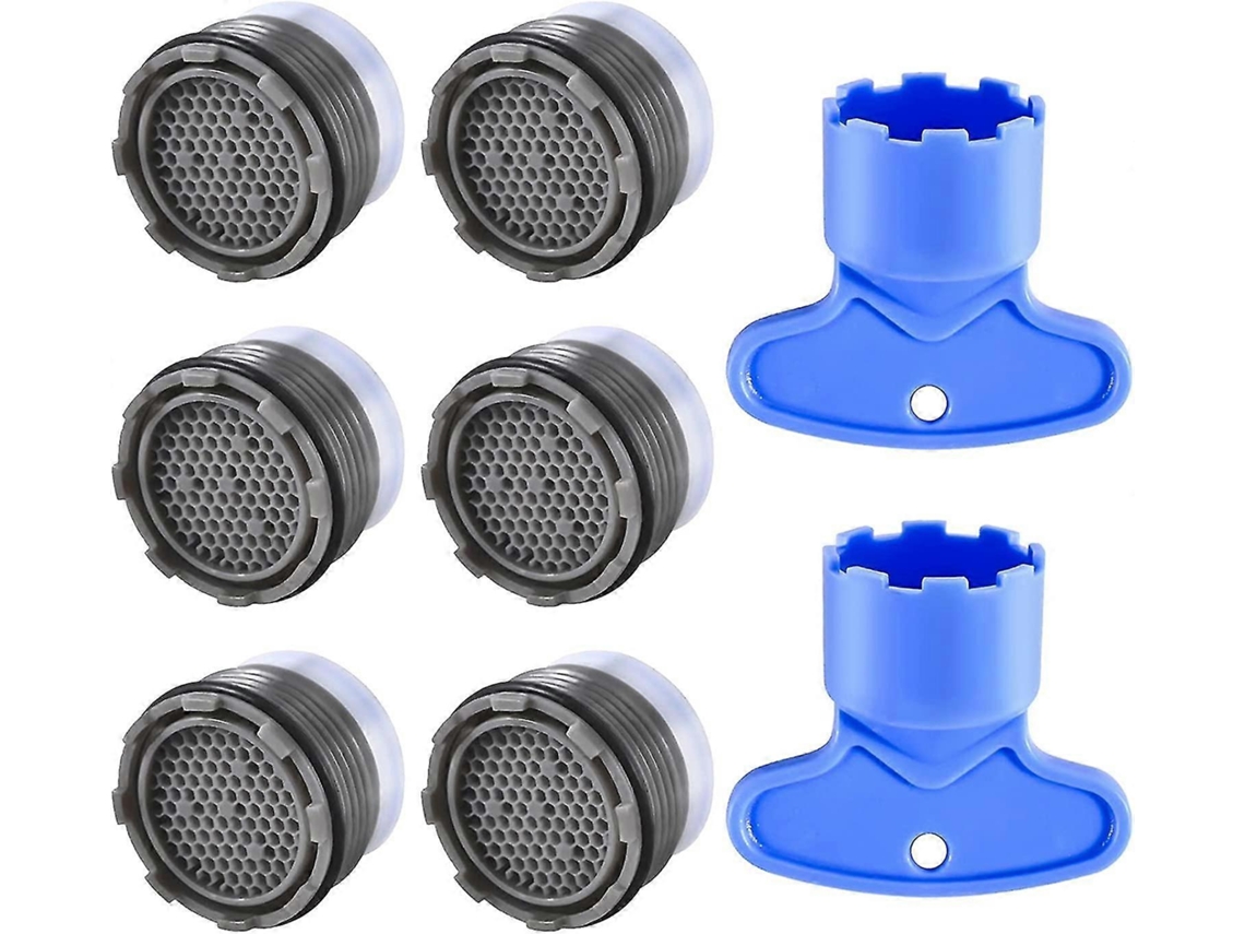 Aerador De Grifo M18.5, 6 Piezas Ahorro De Agua Cocina Baño, Aerador Plástico Con 2 Llaves, Starligh