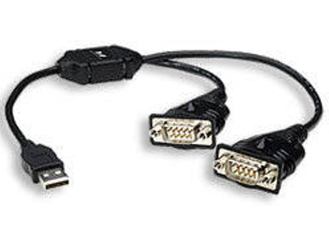 Cable Adaptador MANHATTAN USB 2.0 para RS-232 Negro
