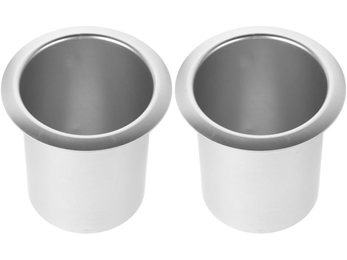 Portavasos Metálicos, Juego 2 Para Sofá Y Sillón Reclinable, Diseño Minimalista,
