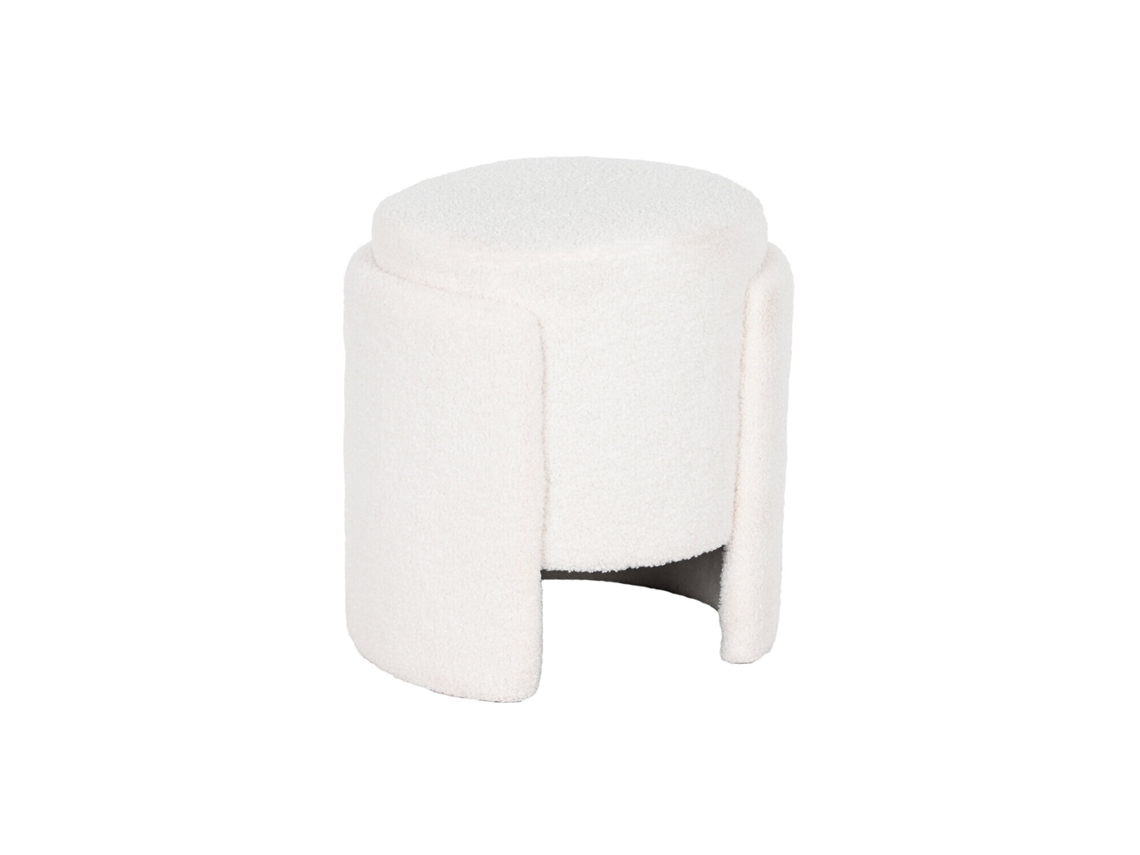 Reposapiés de poliéster MDF con forro de lana ALEXANDRA HOUSE LIVING (41x40x43cm)