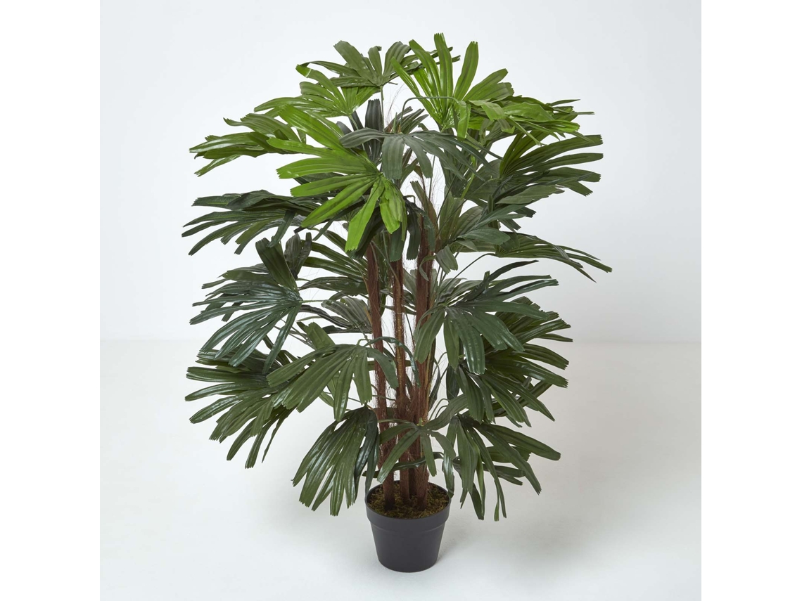 Homescapes Artificial Rhapis Excelsa Palm Tree, 120 Cm Tall