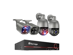 Sistema de seguridad CCTV, resolución 4K, audio bidireccional, NVR de 8 canales, 4 cámaras, disco duro OEM de 4 TB integrado