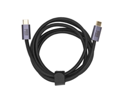 Cable Usb 4.0 Tipo C A Tipo C, 20 Gbps, 8k, 60 Hz, Pd100w, 1,5 M, Extensión De Nailon Gris.