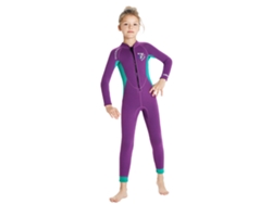 Traje De Neopreno Para Niña De 2,5 Mm Con Manga Larga Para Buceo, Playa Y Piscina.