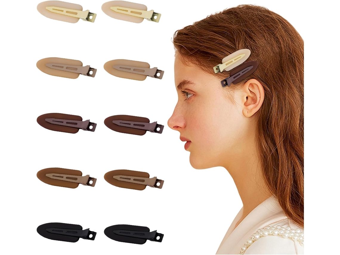 10 pinzas planas para el cabello - Pinzas rígidas para el cabello - Pinzas antideslizantes para el cabello
