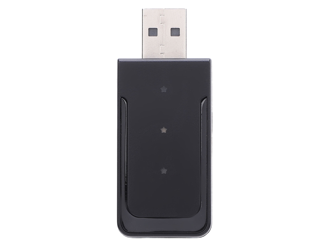 Adaptador Sem Fio Para Carro 2 Em 1 Compacto Portátil Mudança Com 1 Toque Auto Preto