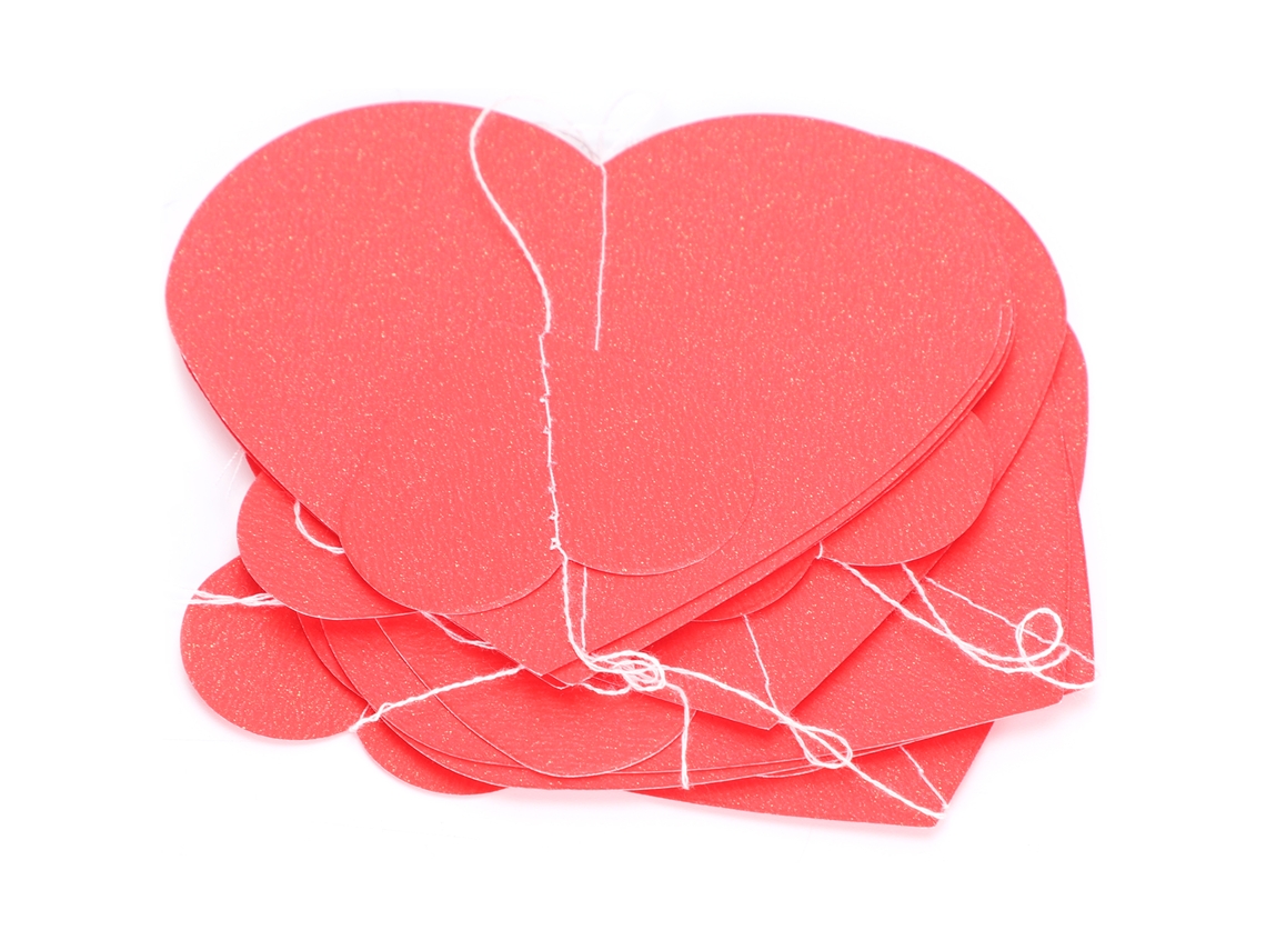 Guirnalda De Corazones Rojos De 6 Piezas Para Decoración De Bodas Y San Valentín