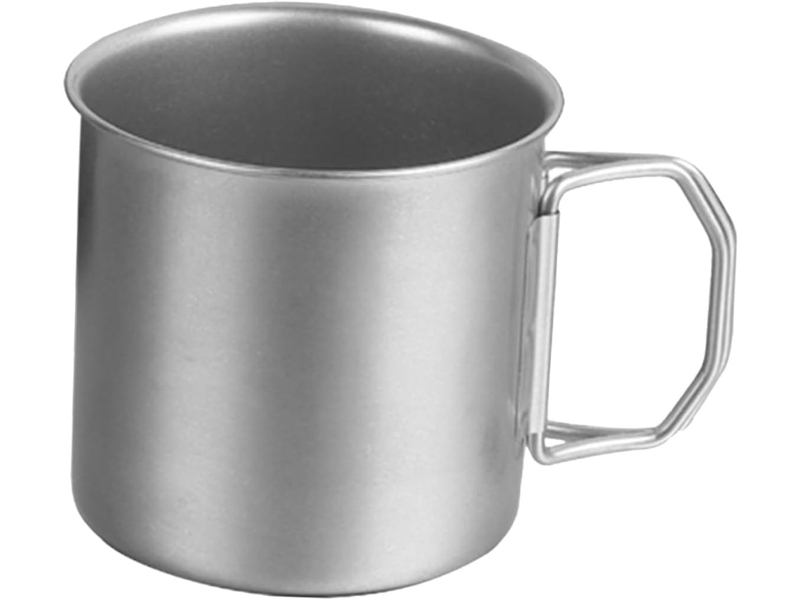 Taza De Camping Inoomp De Acero Inoxidable Con Asa Plegable, Taza Para Bebidas Al Aire Libre De 9 Cm, Taza De Té,