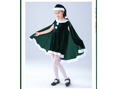 Vestido capa disfraz navideño 150cm