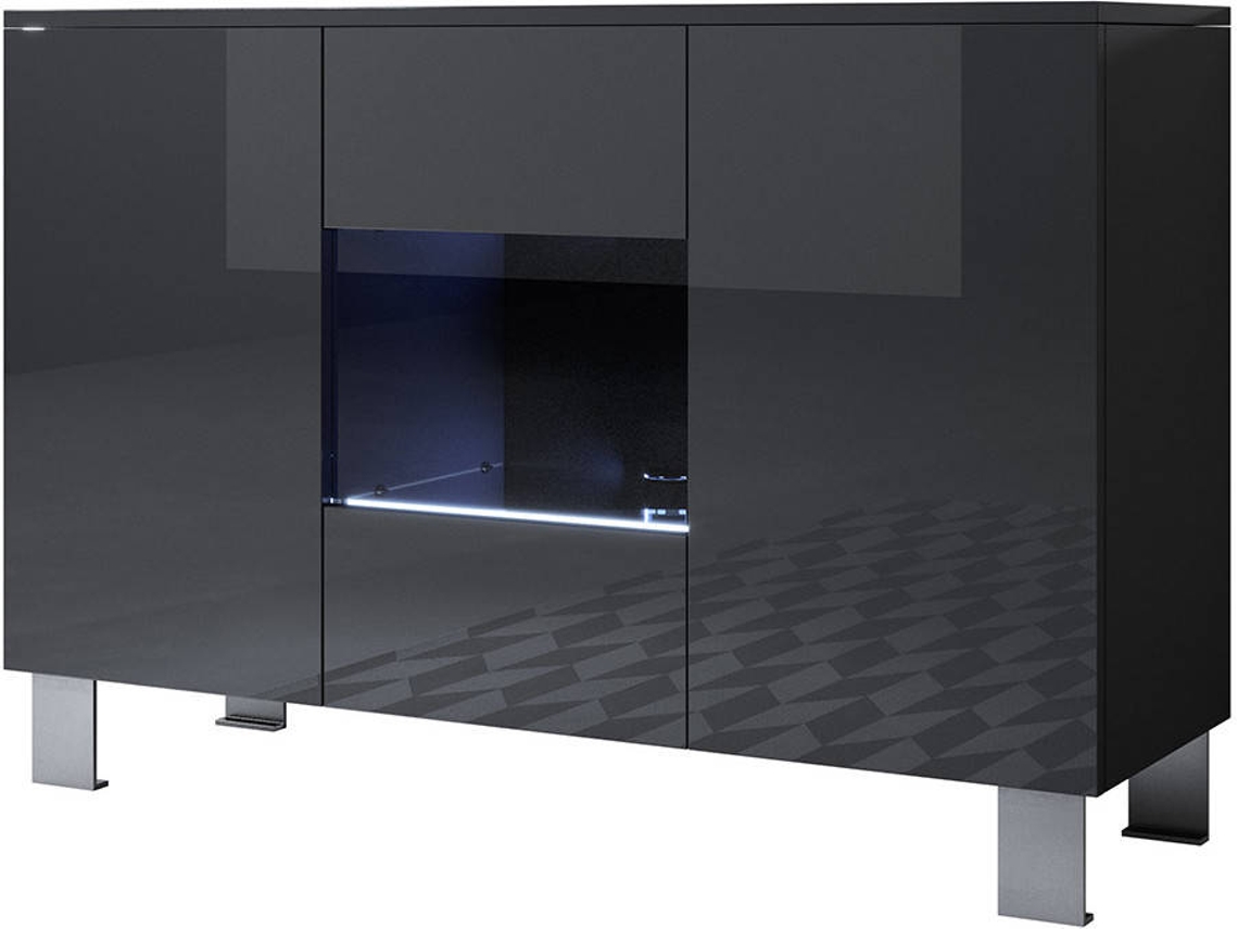 Aparador MÓVEIS BONITOS Luke (Negro - 120x40x82 cm)