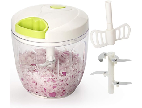 Picadora Manual de Alimentos, Potente Procesador para Picar Verduras, Frutas y Frutos Secos, Ideal para la Cocina, Bisbisous
