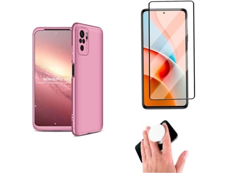 Kit Película Full Cover Xiaomi Redmi Note 10 Pro PHONESHIELD Slim Armor 360º Rosa