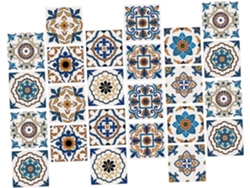 24 Piezas De Pegatinas Impermeables Vintage Para Azulejos De Pared Para Cocina Y