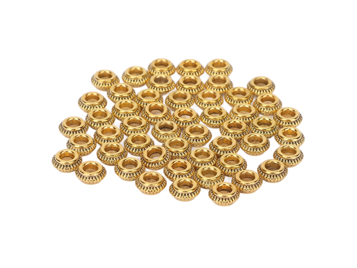 50pcs Anillos De Zinc Alloy Para Cabello Barba Y Trenzas Dreadlocks