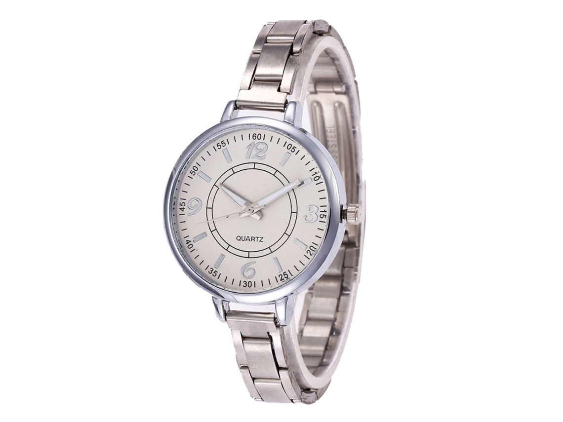 Reloj De Cuarzo Elegante Y Moderno Unisex Para Uso Casual Regalo Plata