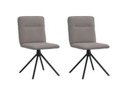 vidaXL Sillas de comedor 2 unidades tela gris taupé