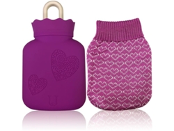 Bolsa De Agua Caliente De Silicona Para Niños, Alivio Del Dolor, Calambres, Espalda, Cuello, Pies (morado Mnj)