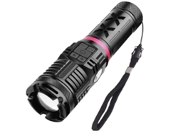 Linterna LED Yizhood de 4 modos IPX8 para senderismo, ciclismo y acampada, color negro
