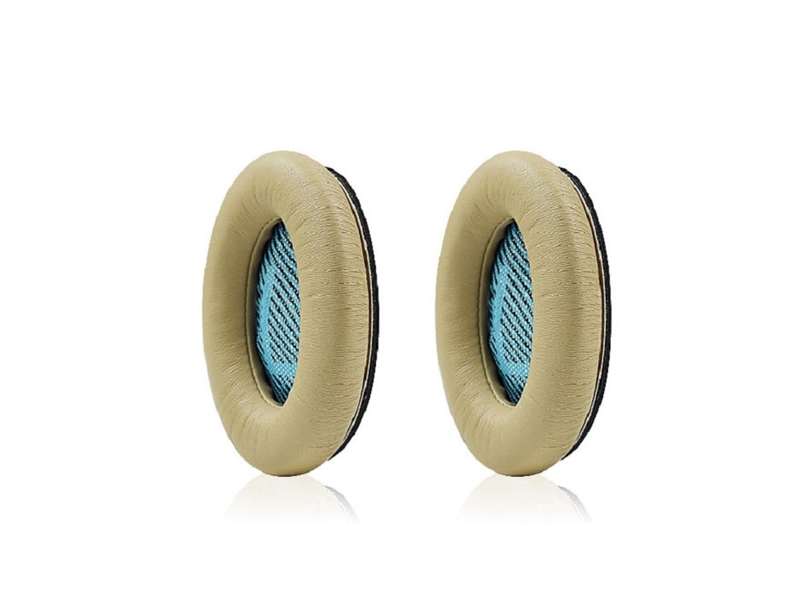 Almohadillas de espuma suave para auriculares Bose QC35, piel de oveja damasco