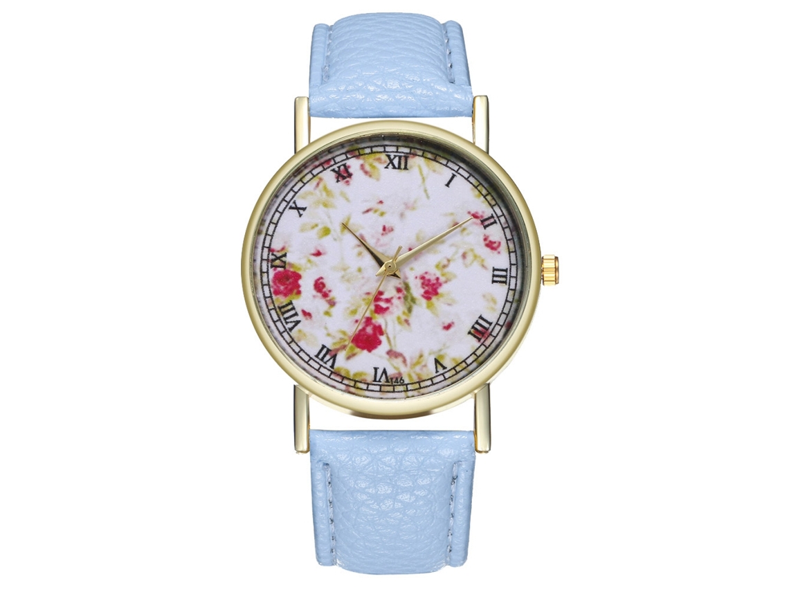 Reloj De Cuero Y Aleación Ocio Moda Analógico De Cuarzo Para Hombre Y Mujer