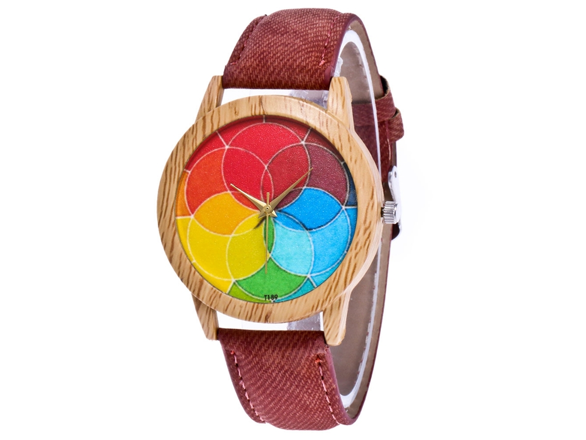Reloj De Pulsera Unisex Ultrafino Para Parejas Vansvar Con Correa De Malla Azul.