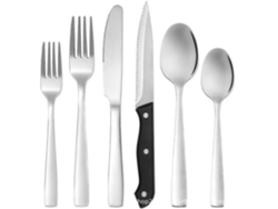 Juego De Cubiertos Plateados De 12 Piezas, Acero Inoxidable Apto Para Alimentos, Para 2 Personas, Digitallab