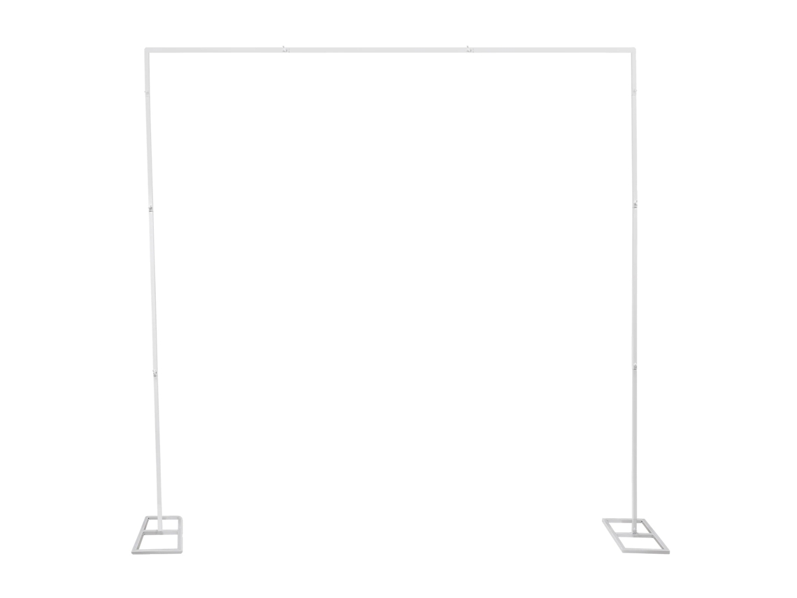 Soporte de fondo, 2,4 m x 2,4 m, material de hierro, forma cuadrada, blanco, L OEM