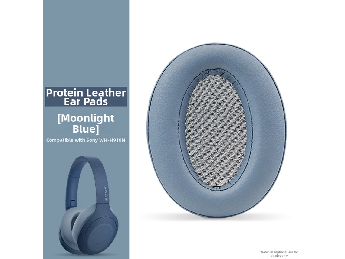 Almohadillas De Repuesto Para Auriculares Sony Wh-h910n (1 Par), De Piel Sintética, Color Azul. Czhhmart