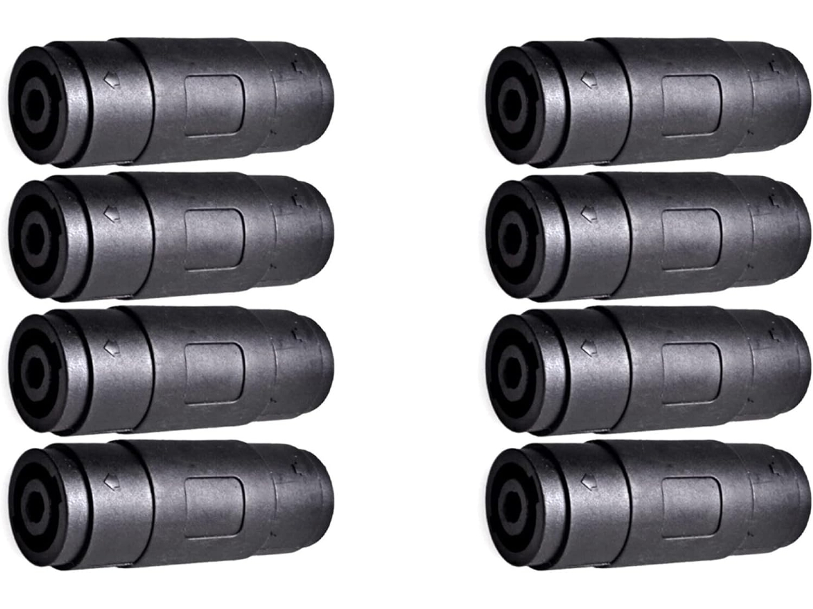 Paquete De 8 Conectores Speakon A Cable De 4 Pines Para Altavoces/amplificadores