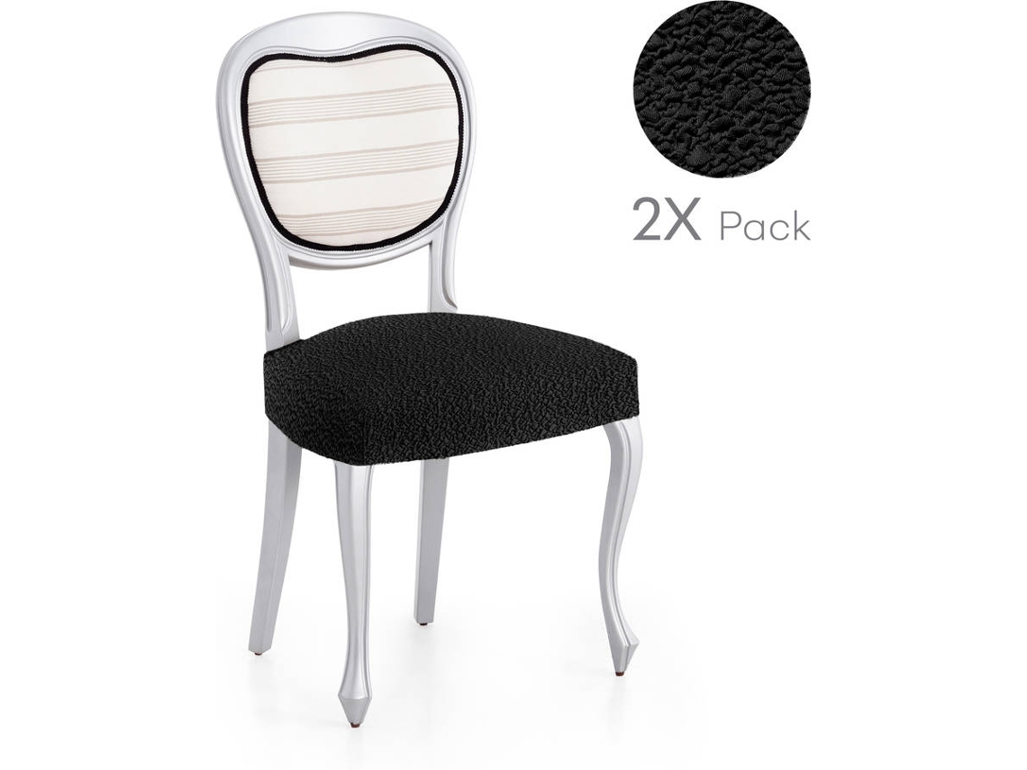 Pack de 2 Fundas Elásticas para Base de Silla MILICA Spongy Negro (50x50 cm)