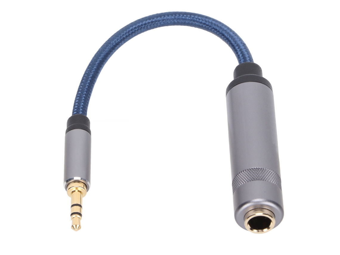 Cabo de áudio macho 3.5mm para fêmea 6.35mm EOOCOO