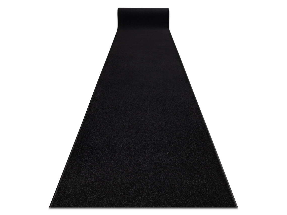 Alfombra de Pasillo Karmel Llanura, Un Color Negro 100 cm