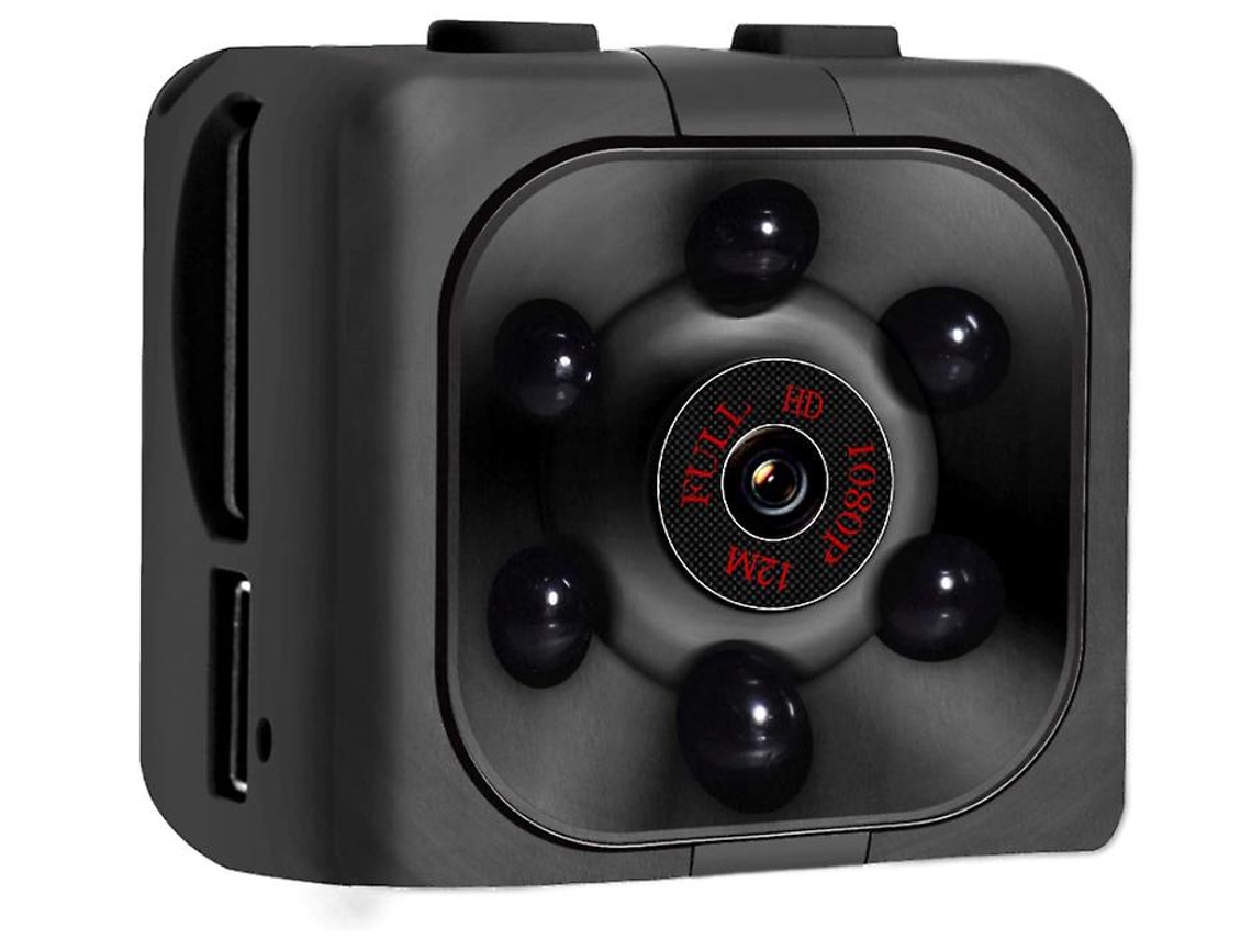 Mini cámara espía 1080P HD con grabación de audio y video, visión nocturna, detector deportivo Yizhood (negro)