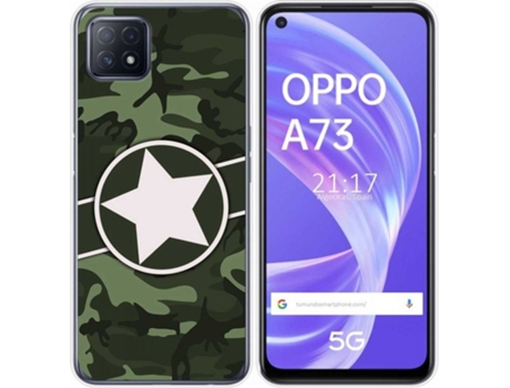 Carcasa Oppo A73 5G TUMUNDOSMARTPHONE Camuflaje 01 Multicolor