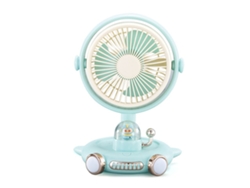 Mini ventilador para portátil recargable por USB con soporte para bolígrafo amarillo