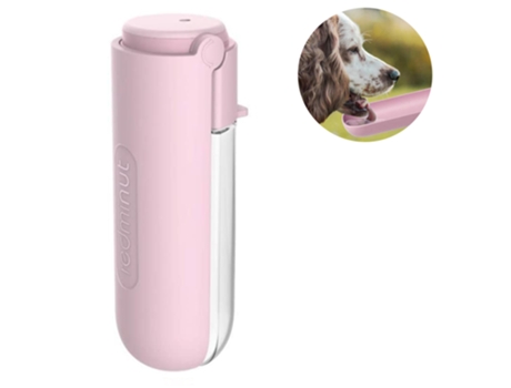 Botella de agua portátil para perros, botellas de agua para perros para caminar, botella plegable para perros para viajes/senderismo, rosa ZMDECQNA