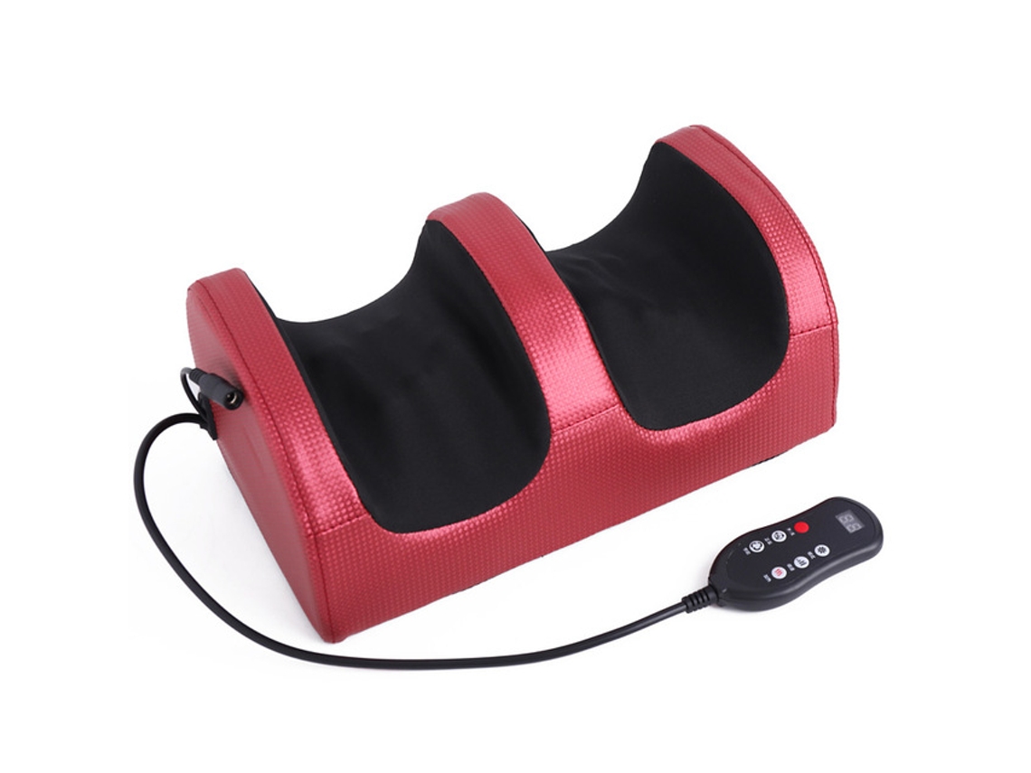 Masajeador De Pies Eléctrico (rojo) Con Control Remoto, Terapia De Calor Y Rodillos De Amasamiento De Acupresión.