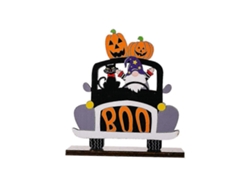 Exquisitos adornos de madera para Halloween, adornos de mesa para Halloween, decoraciones de Halloween, camiones de gnomos. Ly Ebike