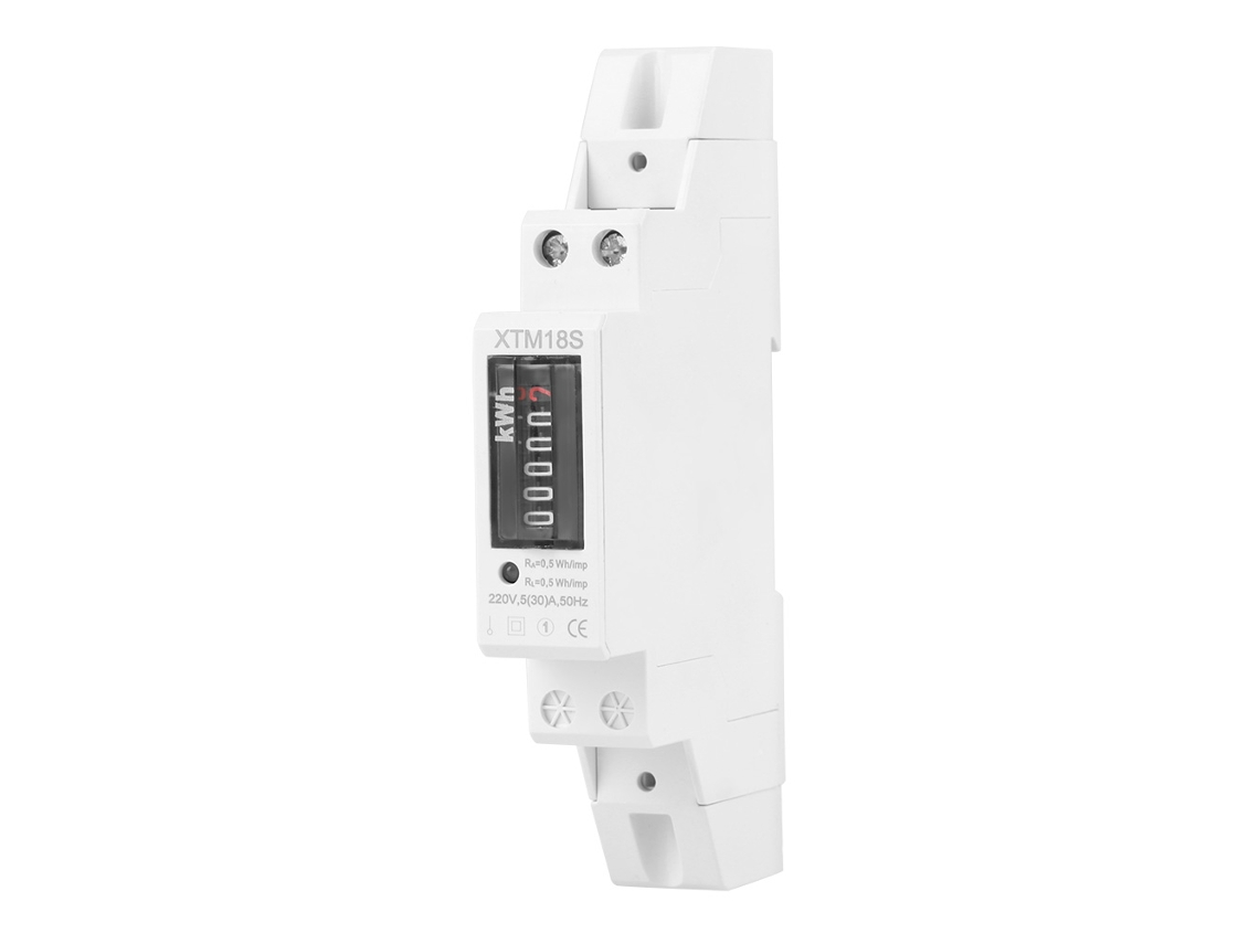 Contador De Energia Elétrica Digital 1p 220v 5(30)a 1 Fase 2 Fios Sunflare