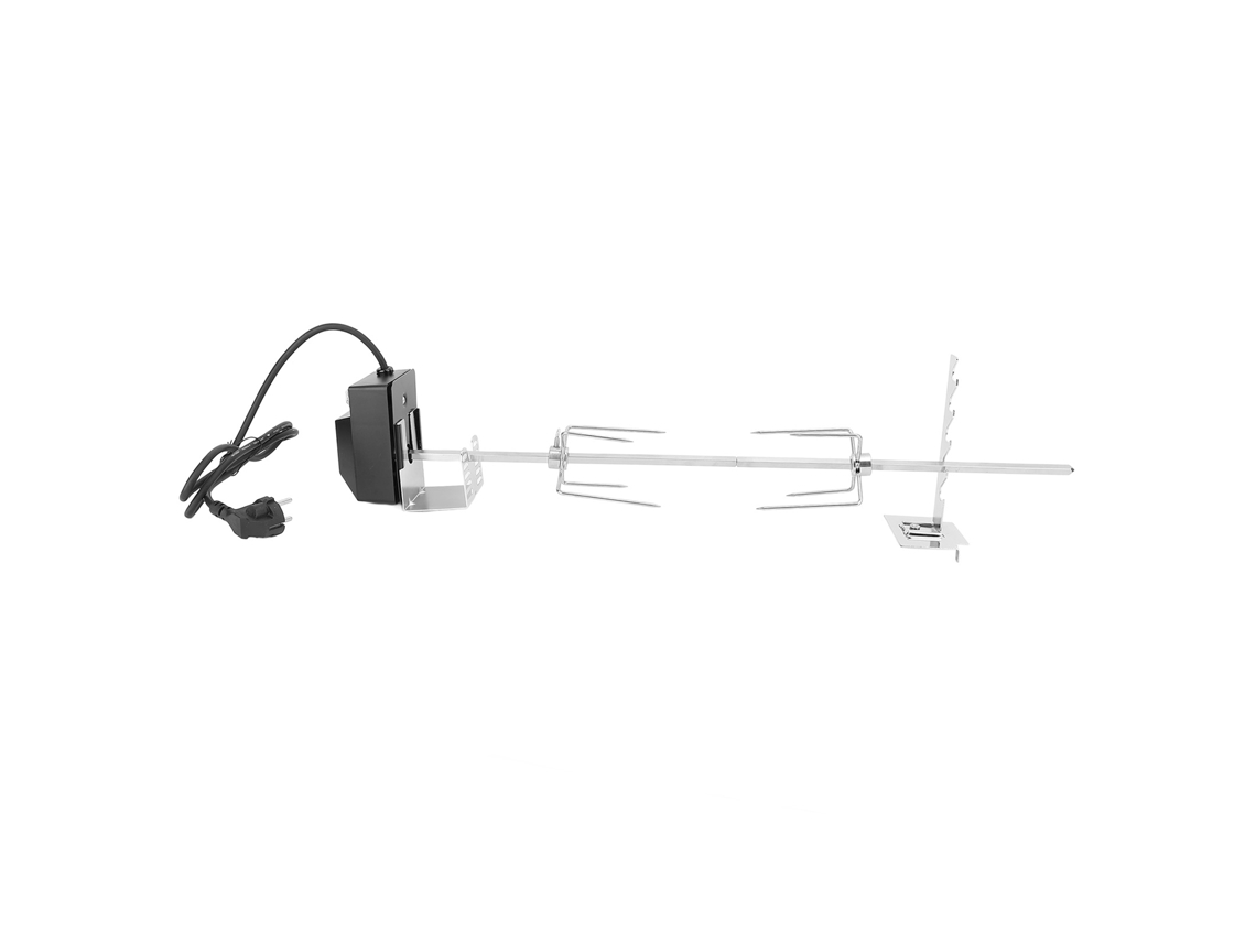 Kit de asador de acero inoxidable, motor rígido portátil, interruptor impermeable, enchufe UE, 220 V