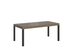 Mesa extensible Everyday Premium 90/246x90 cm en gris tórtola con patas antracita Itamoby