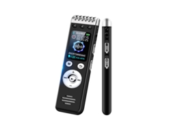 Grabadora de voz digital de 32 GB, con activación por voz y 2000 horas de grabación para reducción de ruido, contraseña y MP3 Yizhood (negra)