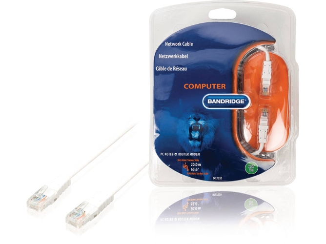 Cable de Red BANDRIDGE (RJ45 - Blanco)