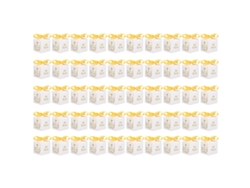 50 Cajas De Papel Mi Bautizo Para Regalos De Fiesta Con Cinta Dorada Para Bodas Y Fiestas.