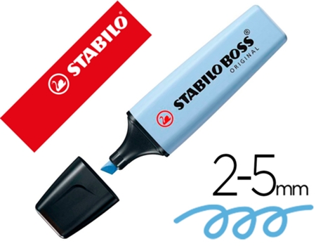 Marcador STABILO boss 70/112 pastel - cor azul ventoso pastel
