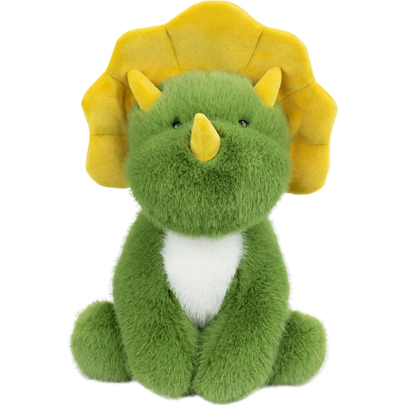 (verde, 20-25 Cm) Almohada De Peluche De Triceratops, Juguete De Dinosaurio Súper Suave Y Esponjoso.