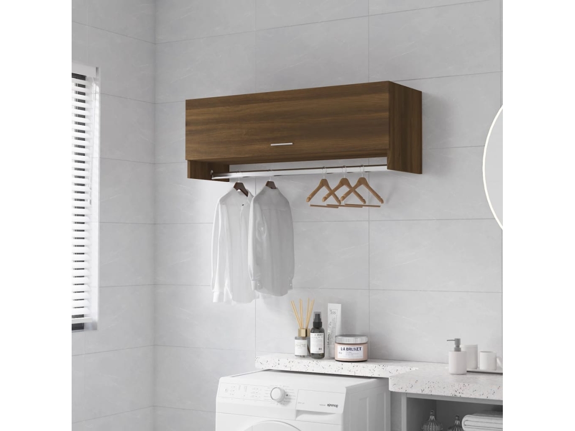 Armario 100x32,5x35 cm en derivados de madera de roble marrón DKD HOME DECOR