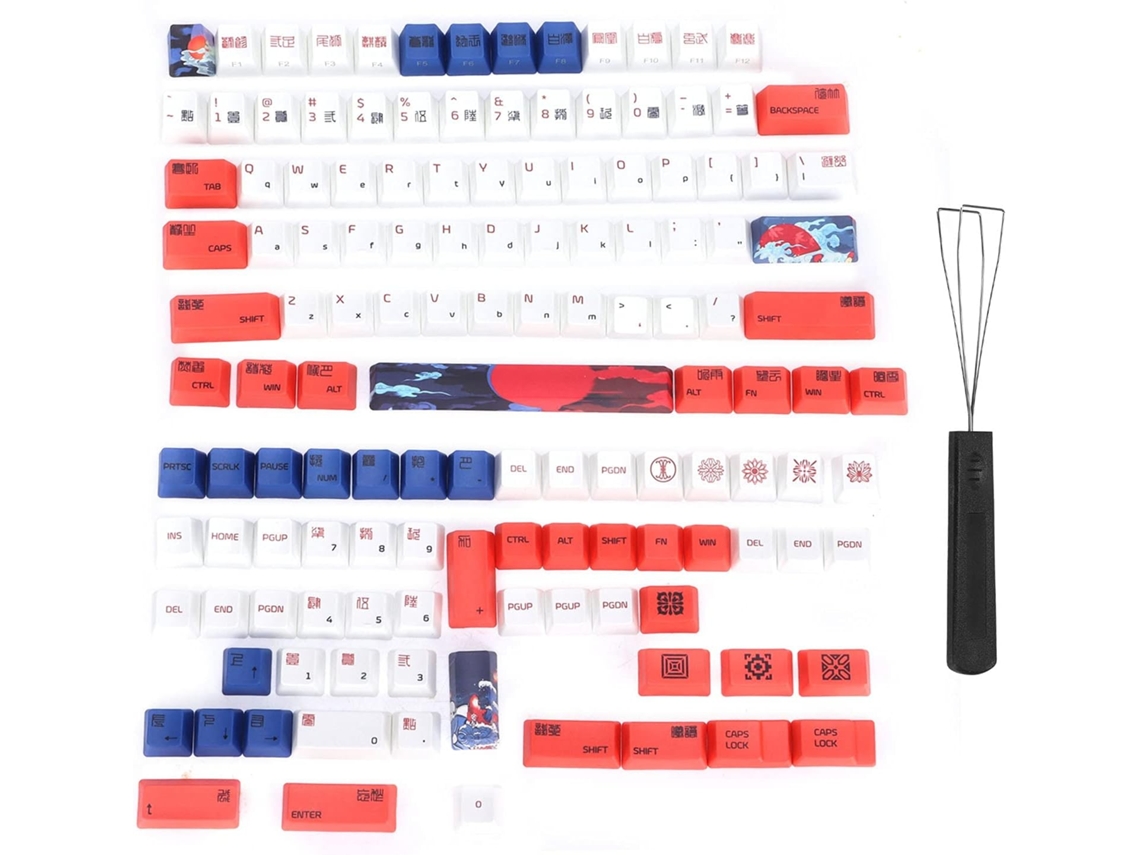 Teclado Para Juegos De Pc Con 134 Teclas Pbt, Estilo Inglés, Estampado Animal.