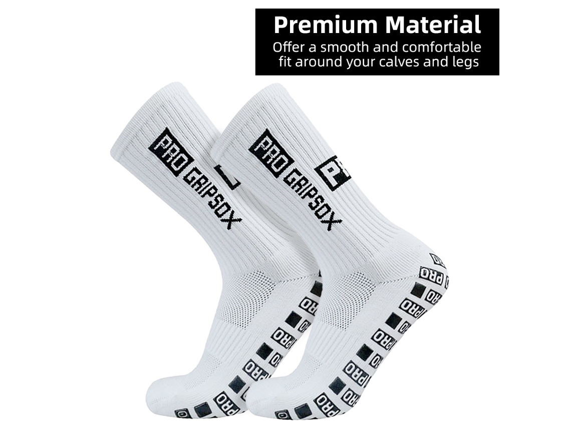 Calcetines Deportivos Unisex De Fútbol En Blanco Y Negro Con Agarre Antideslizante, Tallas 39-46.