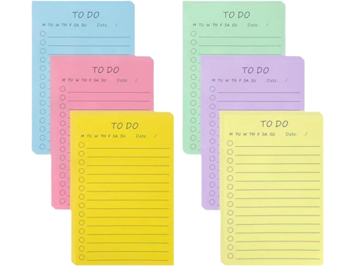 300 Hojas De Papel De Notas De Colores De 6x4 Pulgadas, Autoadhesivas, Con Líneas